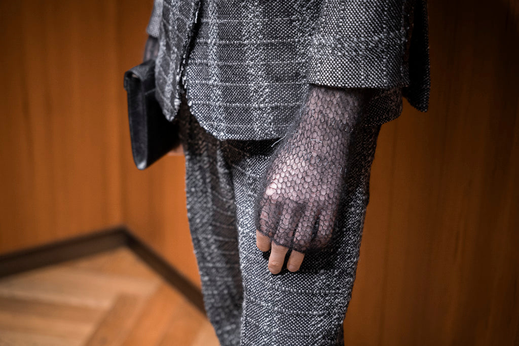 Cape Tweed Loomed Taupe Trapeze Tailored Jacket