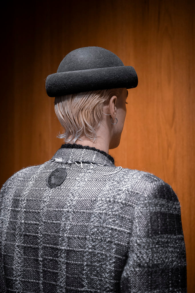 Cape Tweed Loomed Taupe Trapeze Tailored Jacket