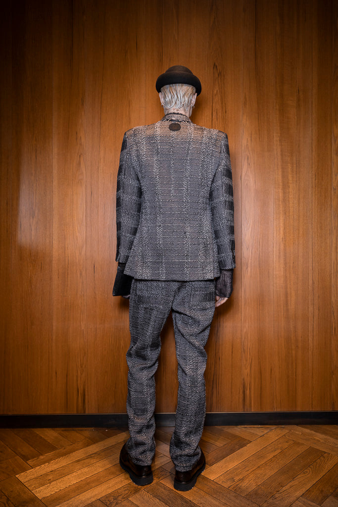 Cape Tweed Loomed Taupe Trapeze Tailored Jacket