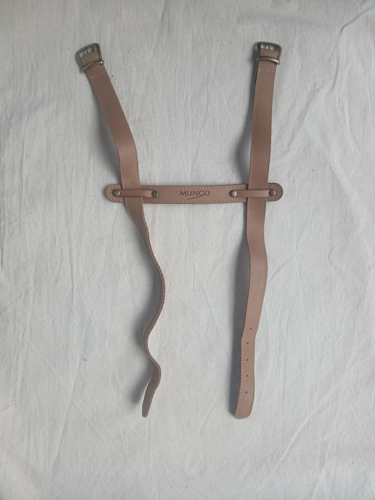 Mungo Beige Leather Belt
