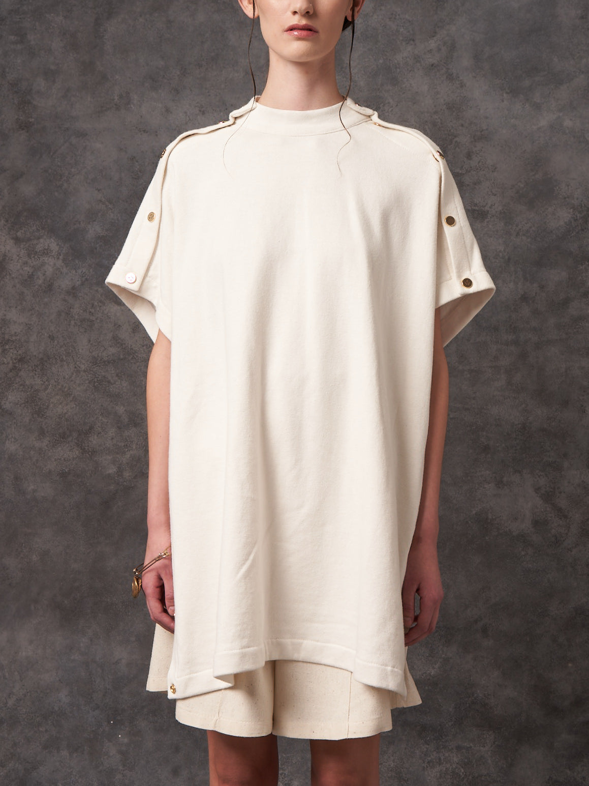 Ecru Organic Hemp Origami Popper T-shirt