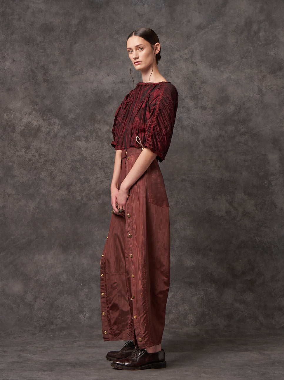 Crushed Taffeta Sculpted Top