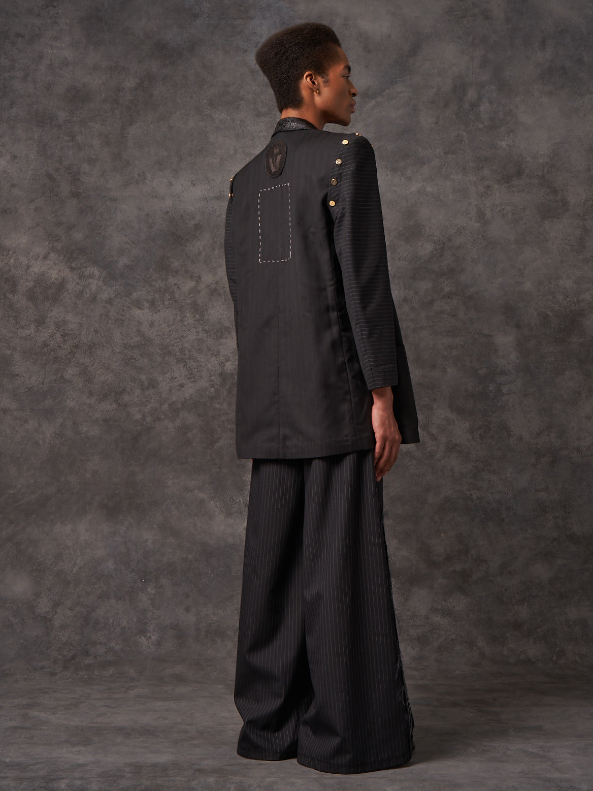 Trapeze Tailored Jacket With Detachable Sleeves