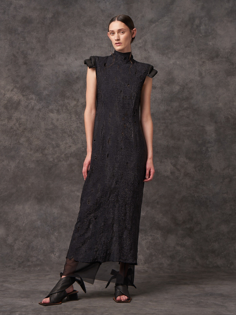 Poloneck Galaxy Trapeze Column Stretch Dress