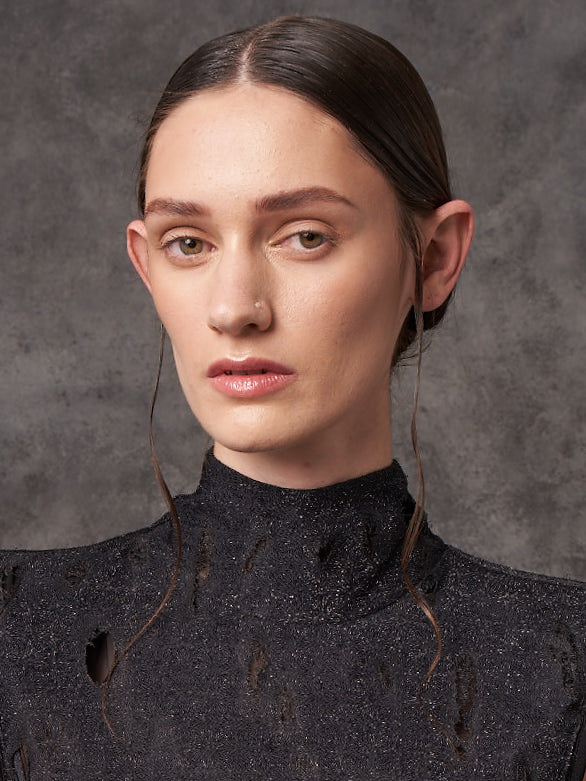 Poloneck Galaxy Trapeze Column Stretch Dress