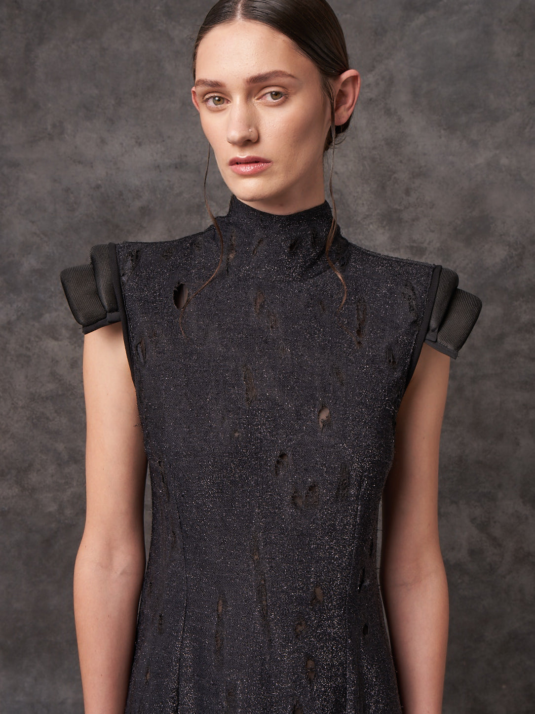 Poloneck Galaxy Trapeze Column Stretch Dress