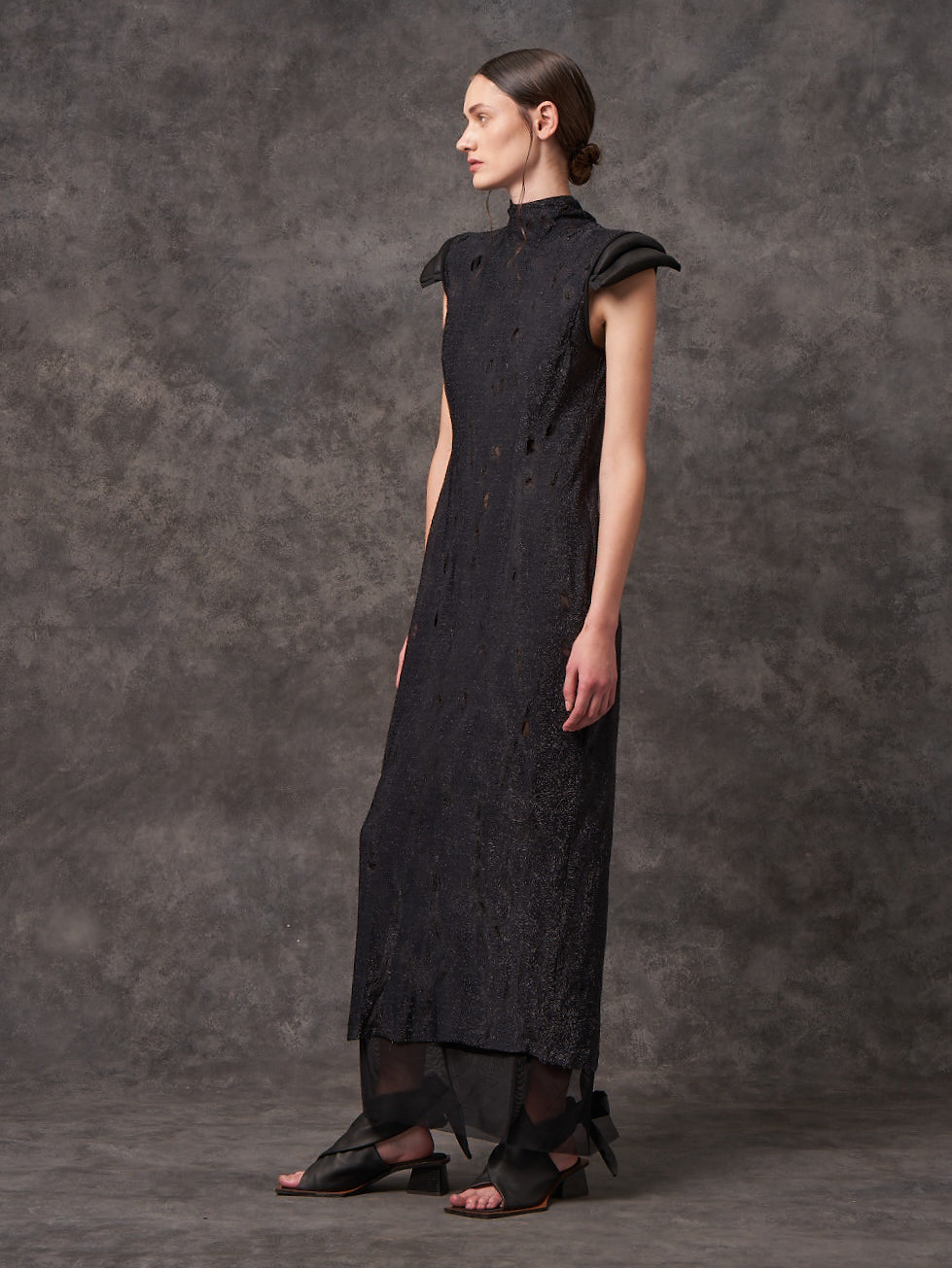 Poloneck Galaxy Trapeze Column Stretch Dress