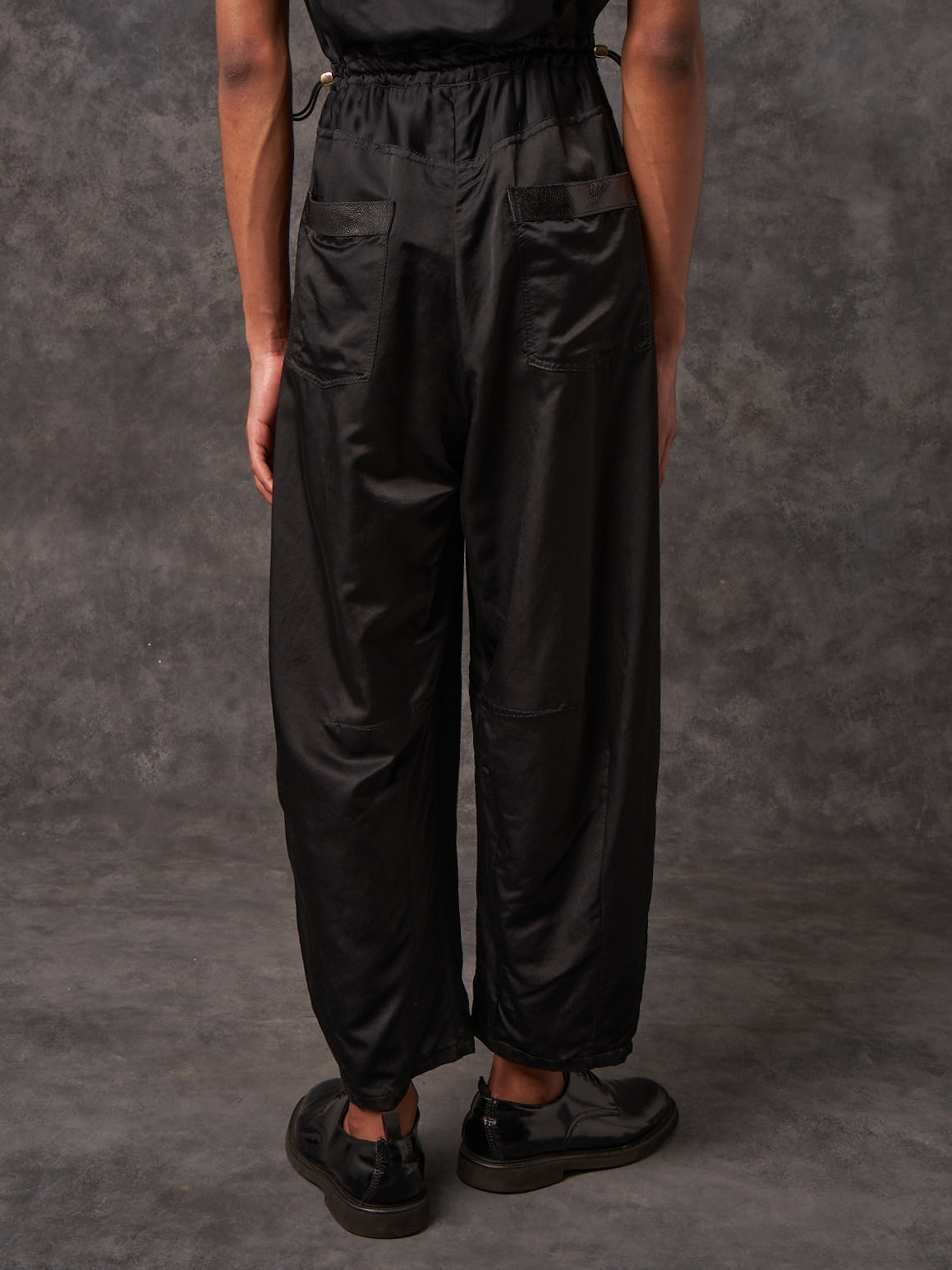 Black Silk Cotton Signature Sculpted Signature Jumpsuit