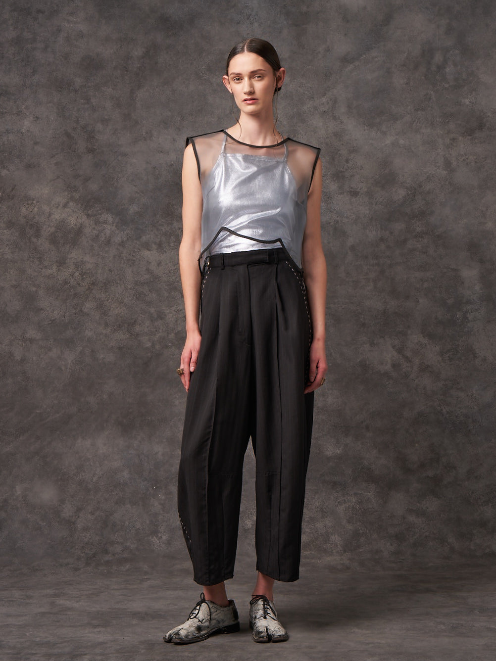 Silver Stretch Lightning Top