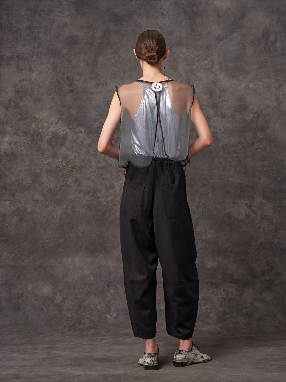 Silver Stretch Lightning Top