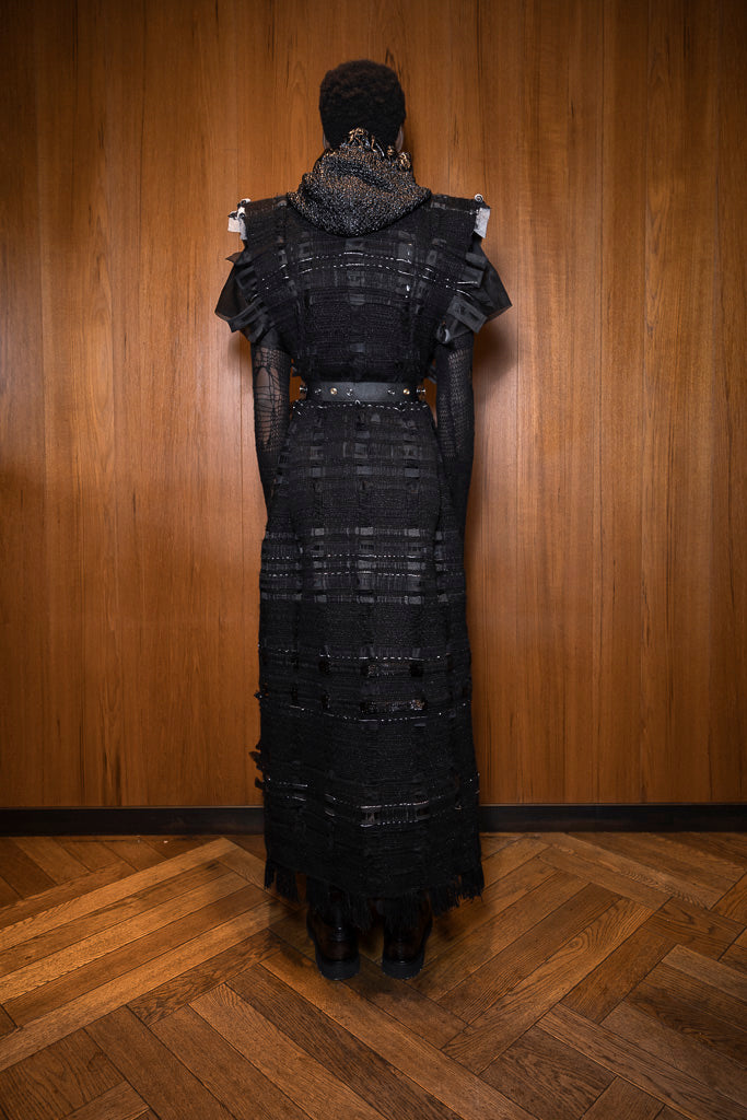 Onyx Aquarian Sakiori Handwoven Long T-Shirt