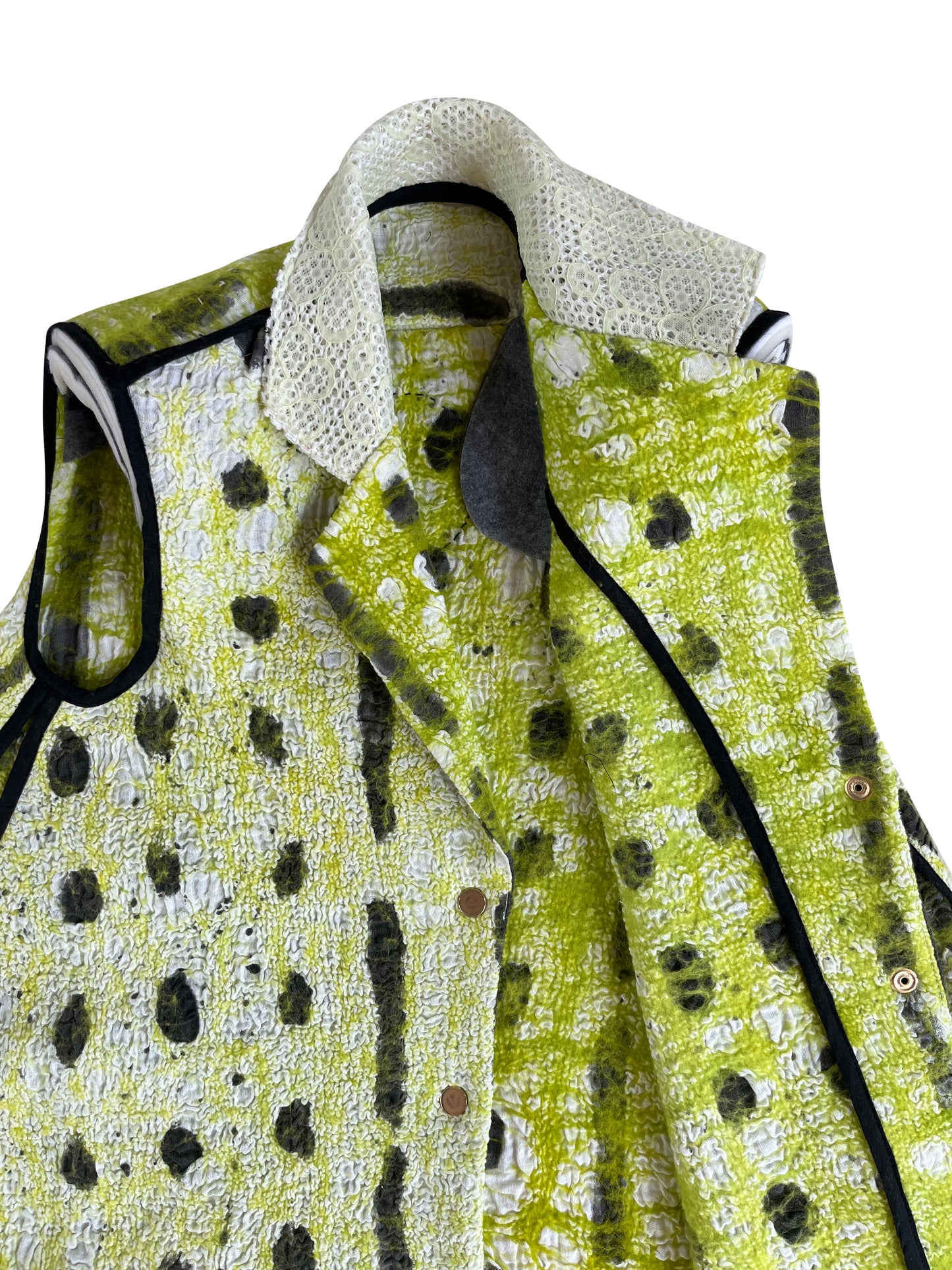 Artisanal Felted Lumo Wool Tailored Umbrella Dress