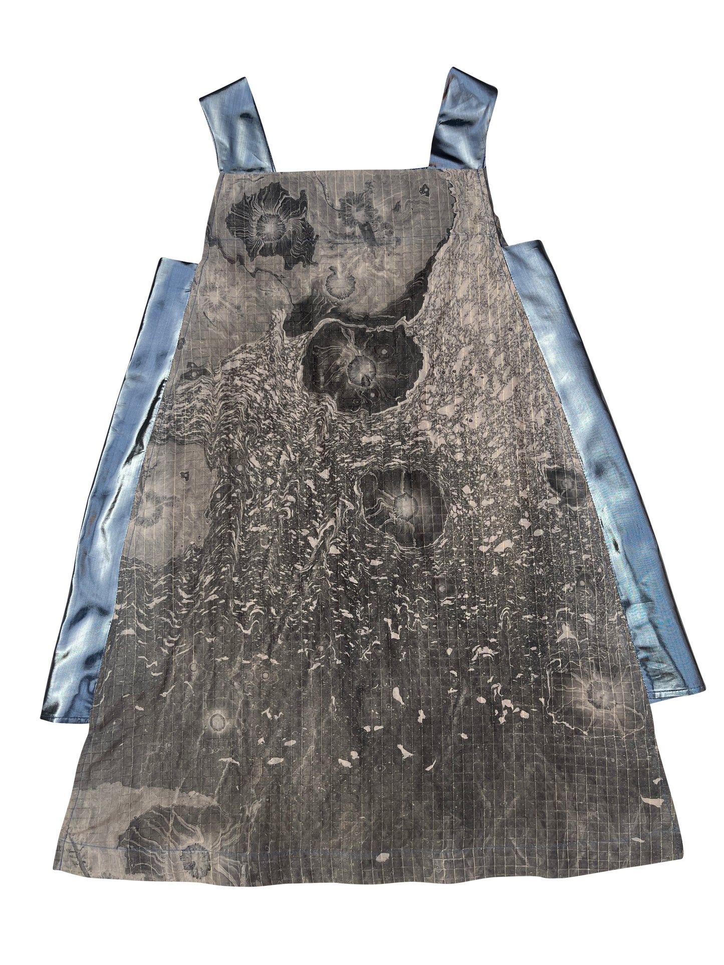Suminagashi Silk Apron Dress