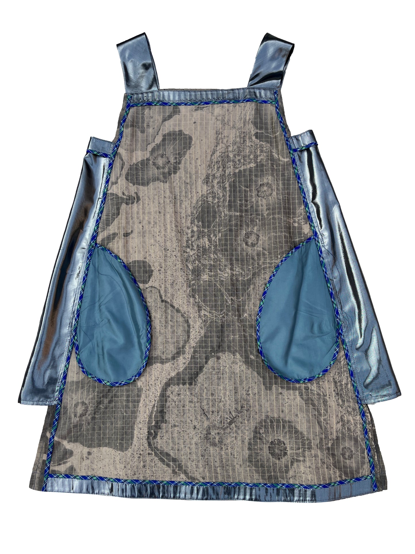 Suminagashi Silk Apron Dress