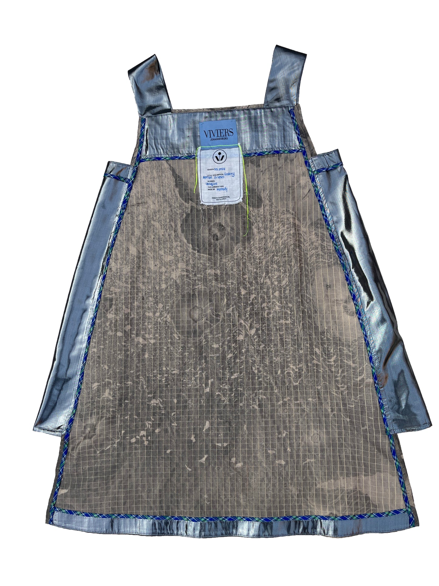 Suminagashi Silk Apron Dress
