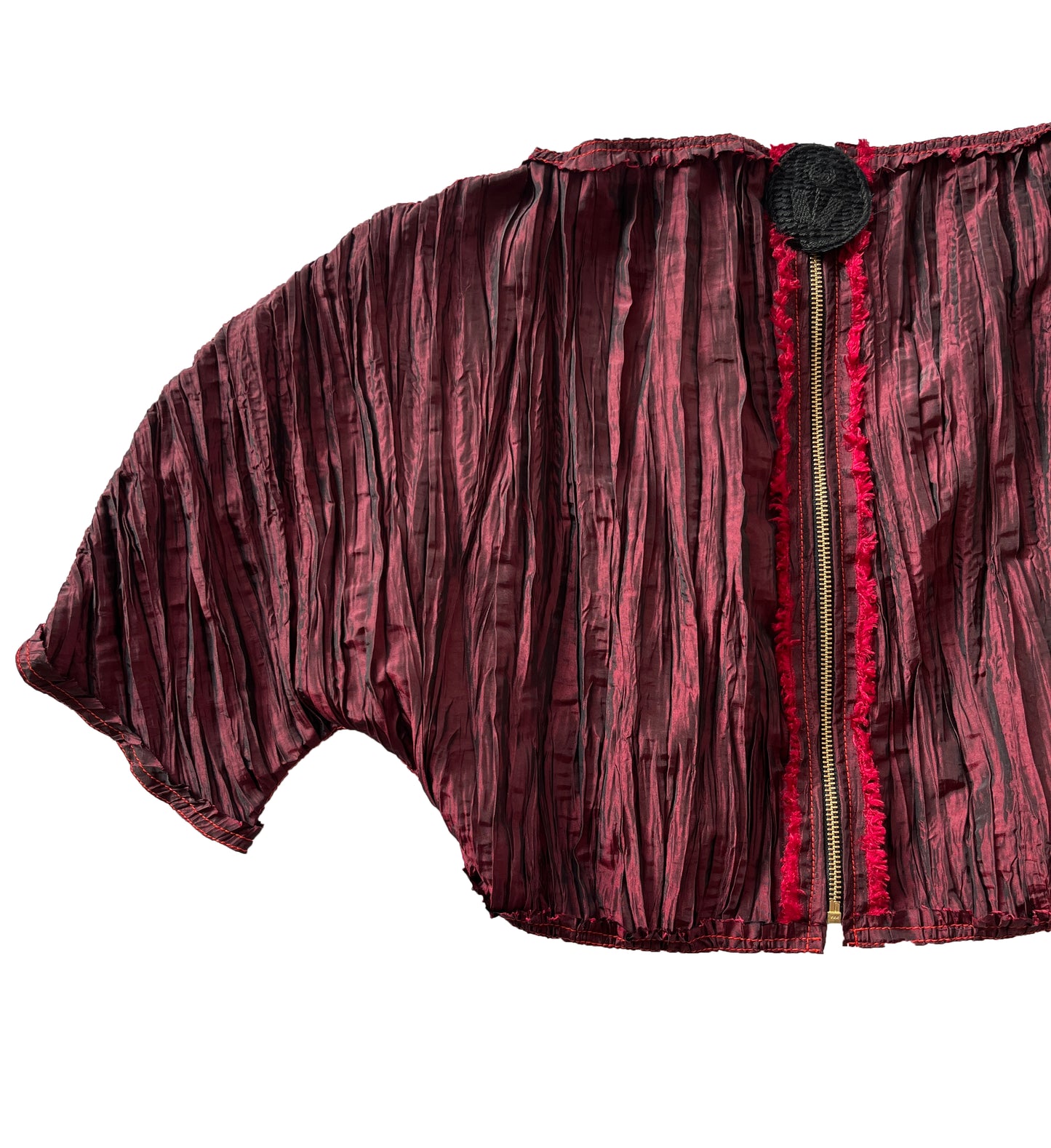 Crushed Taffeta Sculpted Top