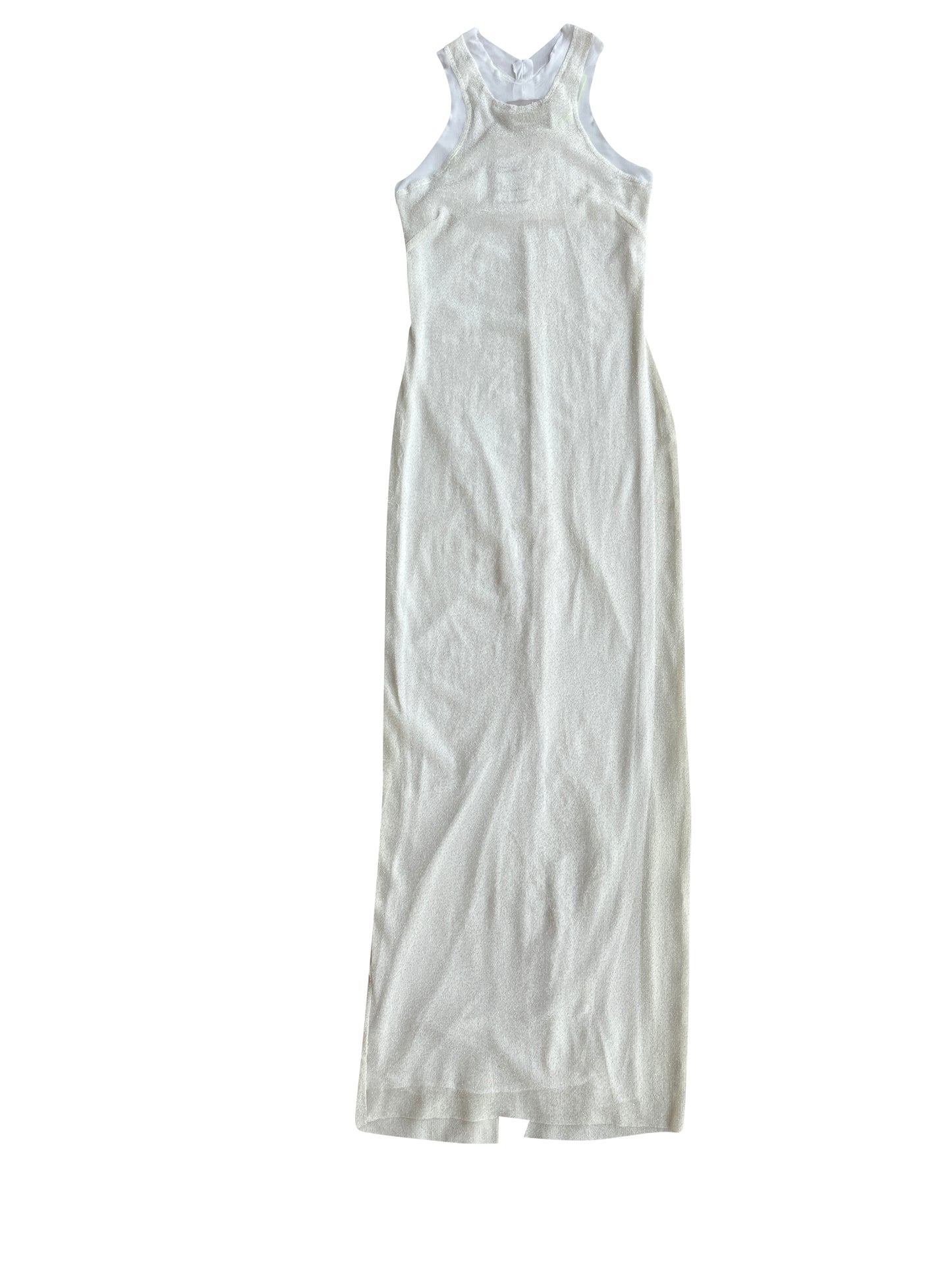 White Racy Column Stretch Dress