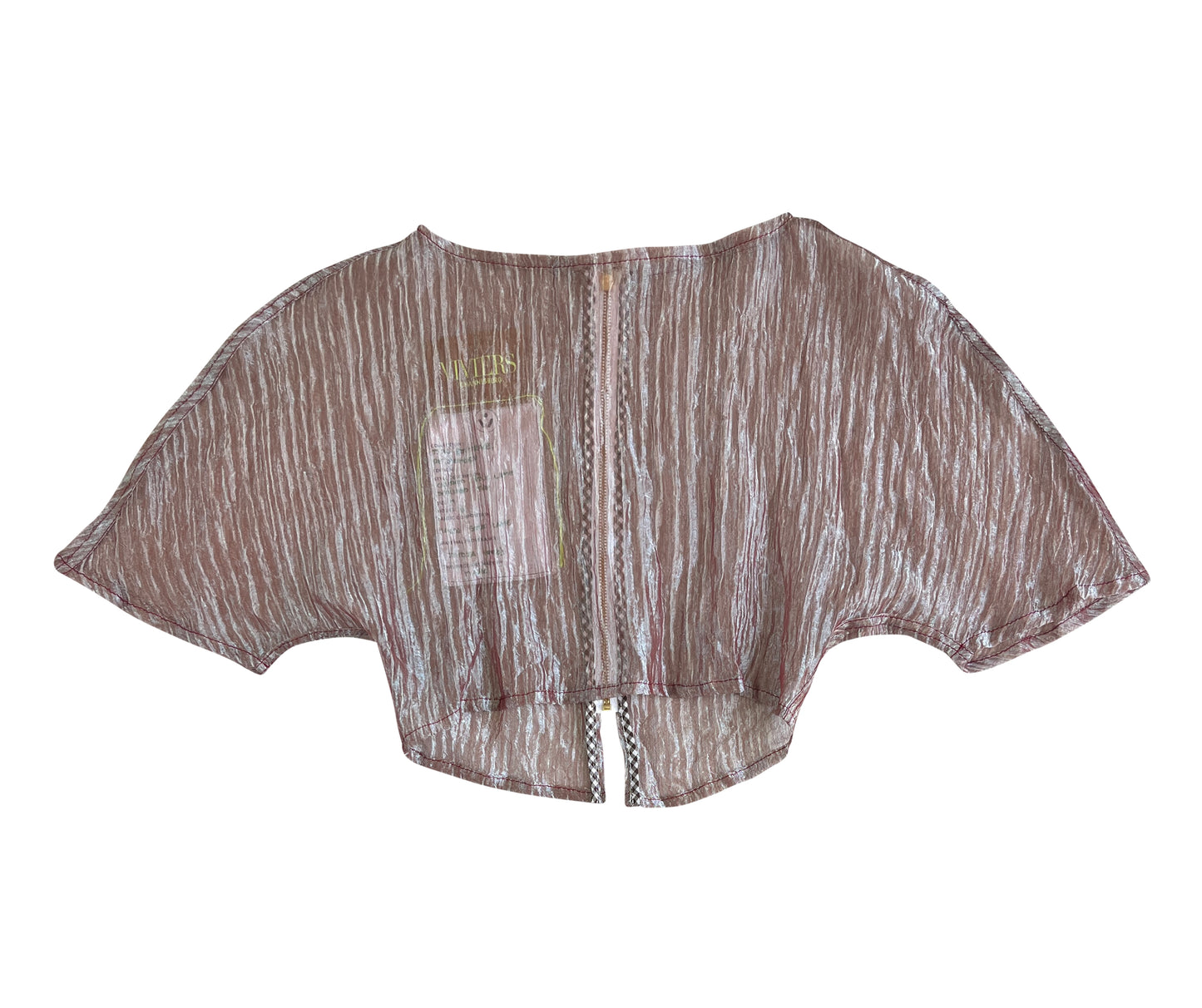 Crushed Silk Lame Sculpted Top
