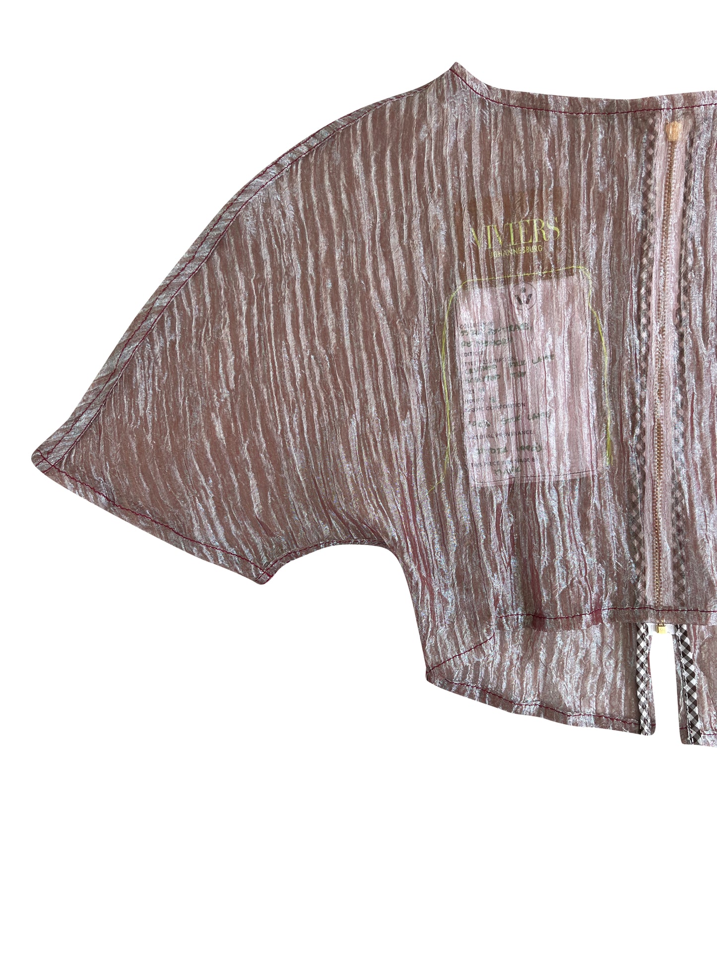 Crushed Silk Lame Sculpted Top