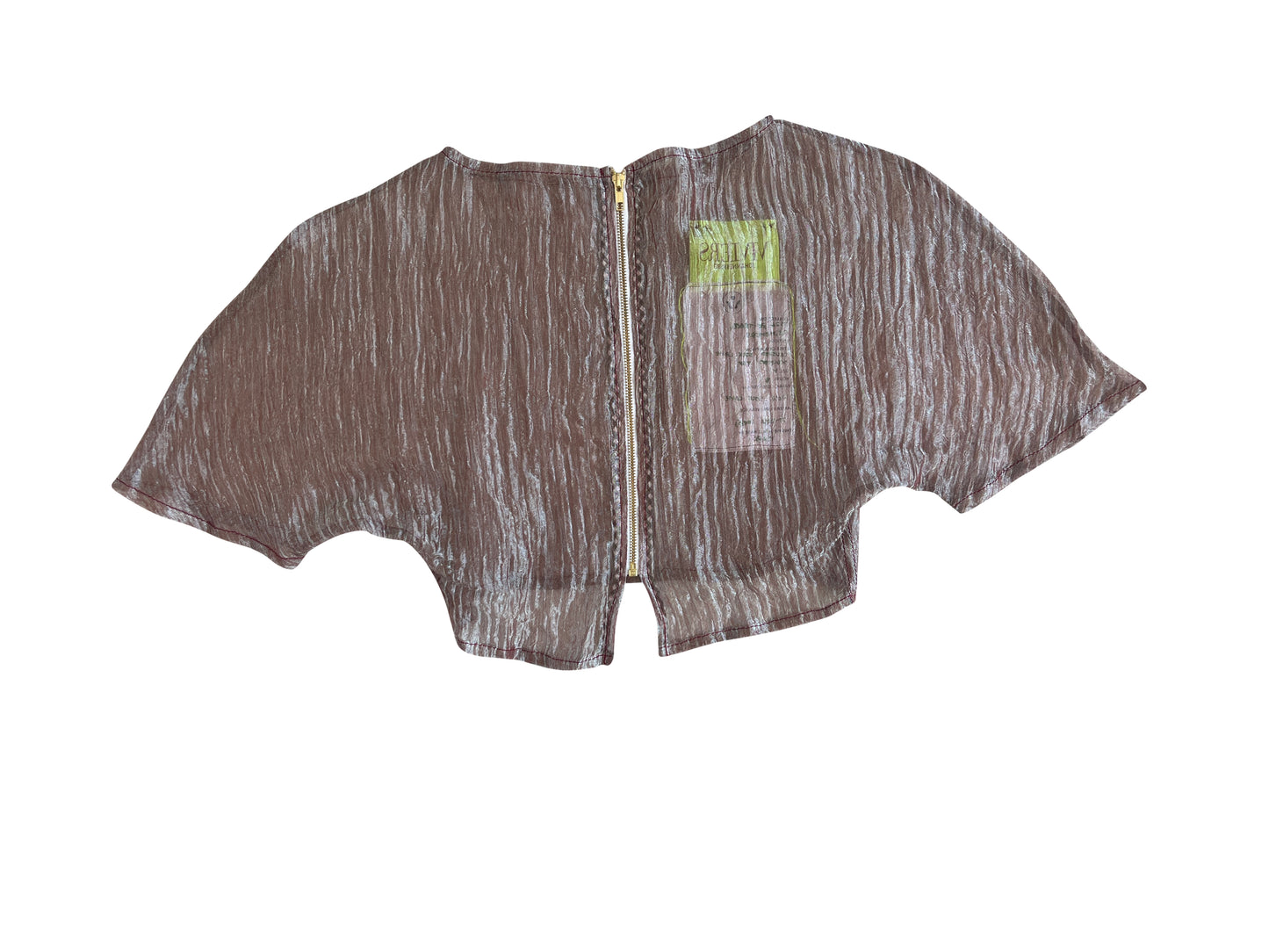 Crushed Silk Lame Sculpted Top