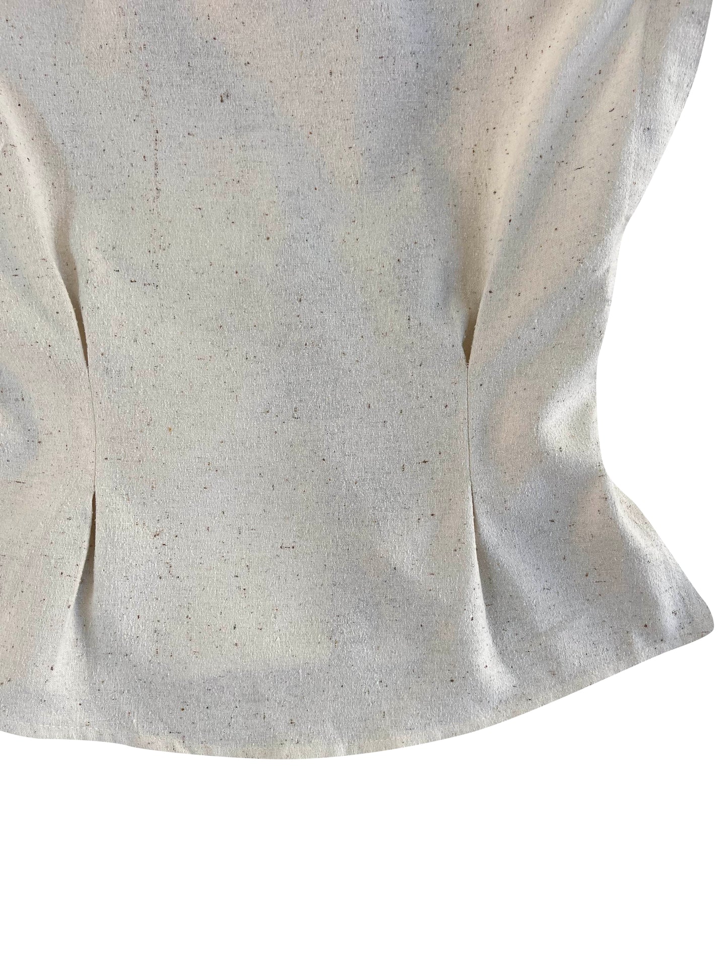 Ecru Reclaimed Silk Wrap Top