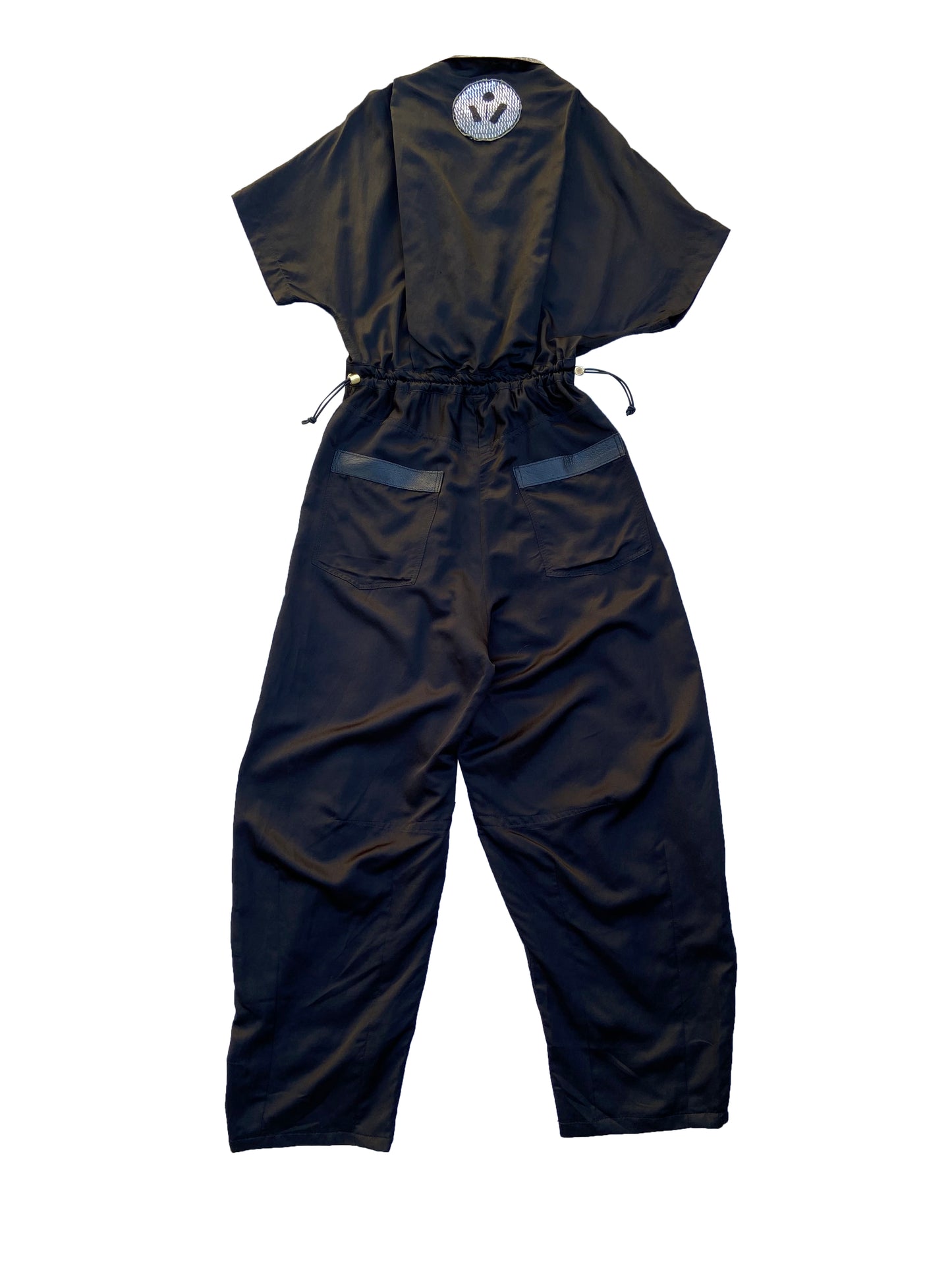 Black Silk Cotton Signature Sculpted Signature Jumpsuit