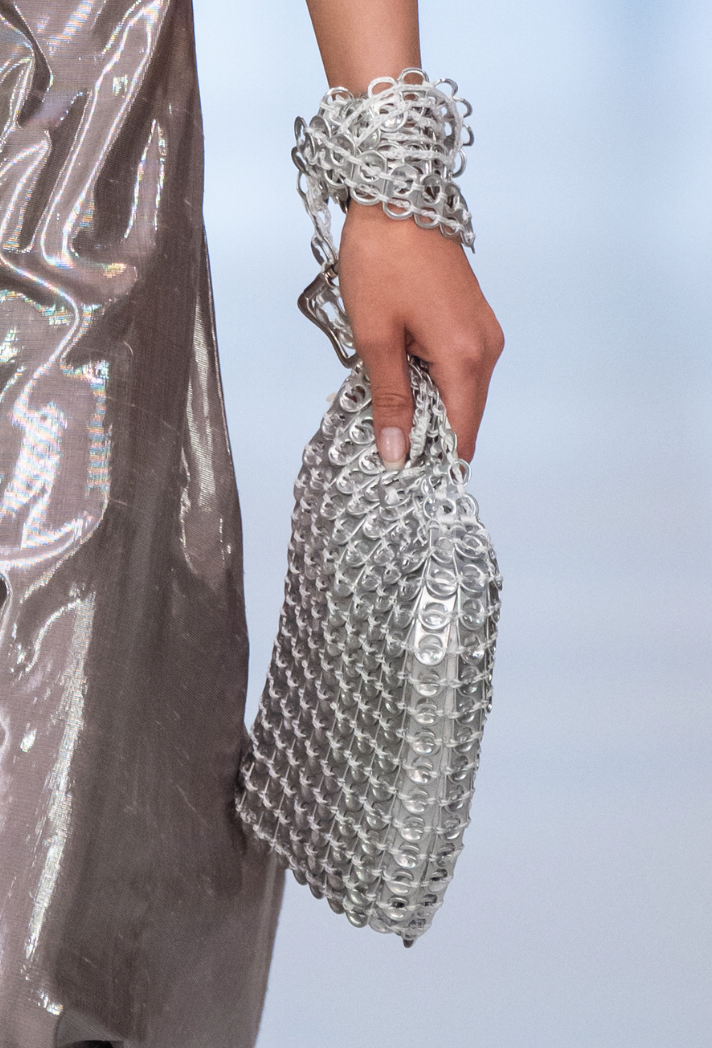 Silver Small Can Tab Sling Bag