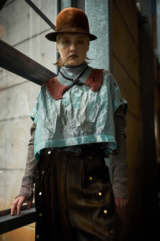 Vintage Viscose Knitted Collar