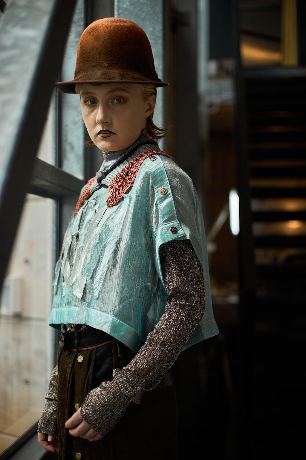 Vintage Viscose Knitted Collar