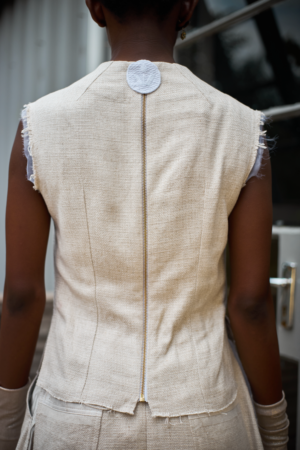 Tabi Pearl Glacier V-Top in Cotton