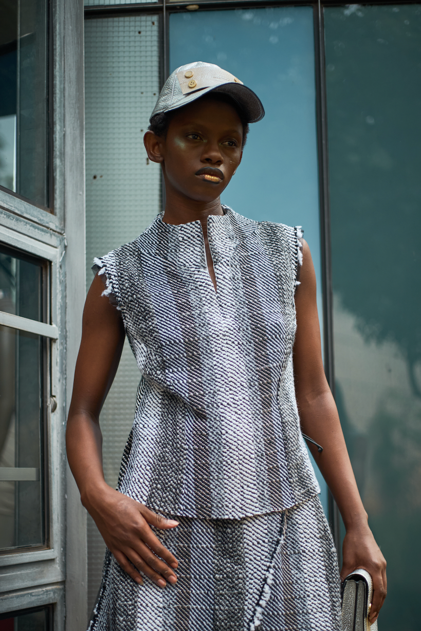 Cape Tweed Arctic Land V-Top in Local Wool