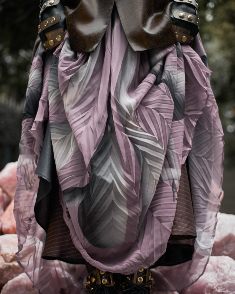 Mushroom-Pleated Vivi Feet Skirt