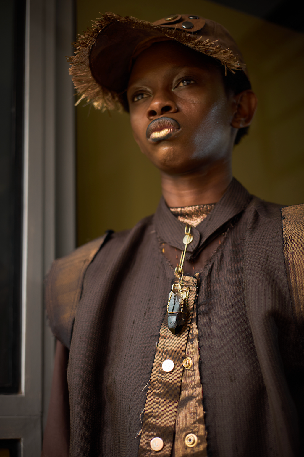 Removable Smokey Quartz Crystal Pendant