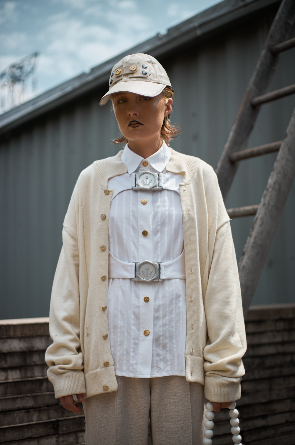 100% South African Merino Wool Ecru Cloud Tennis Shirt