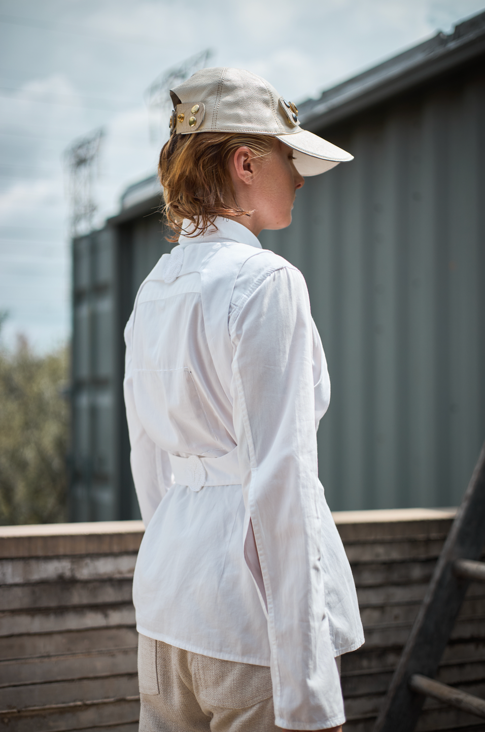 Fractal Harnessed Shirt in Organic Cotton