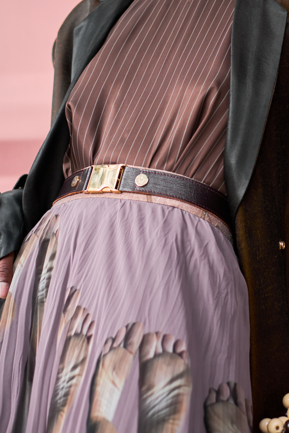 Burgundy Bovine Leather Belt