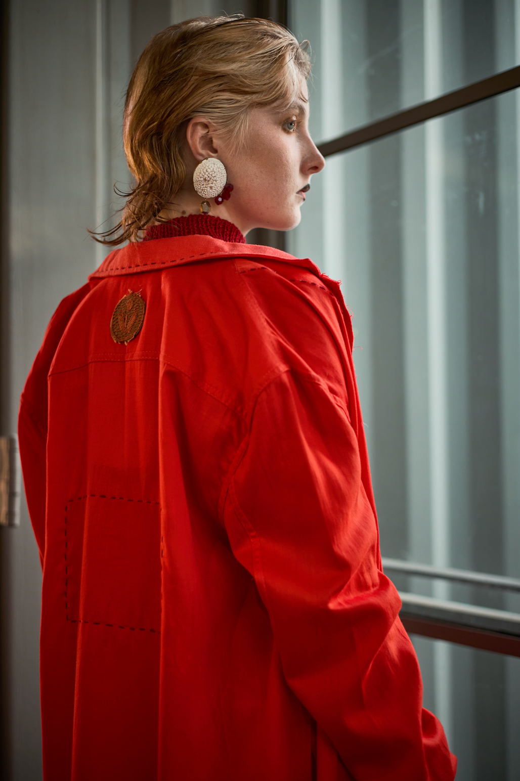 Blood Orange Artist Shirt in Silk Cotton