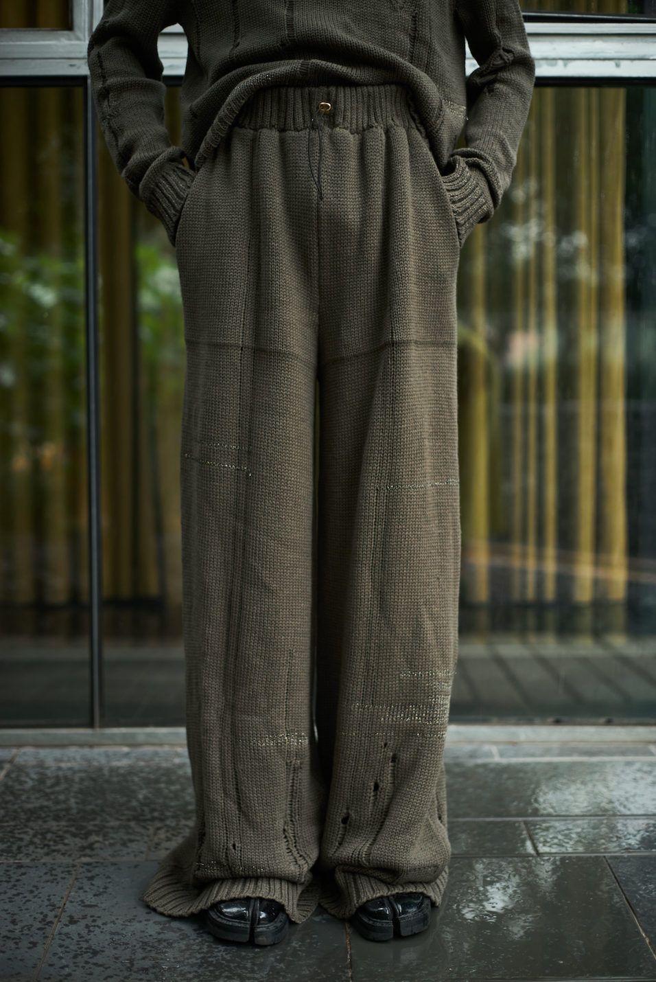 Artisanal 100% South African Merino Wool Glistering Knitted Pants