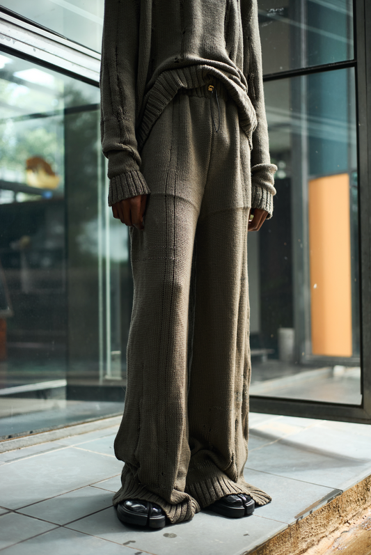 Artisanal 100% South African Merino Wool Glistering Knitted Pants