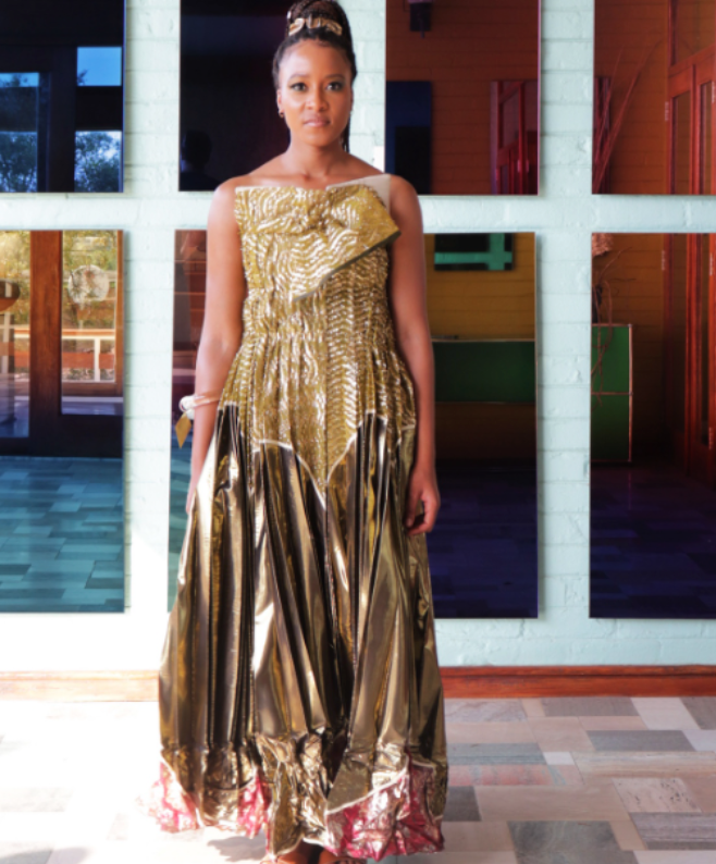 Gold Lustre Kiwi Dress