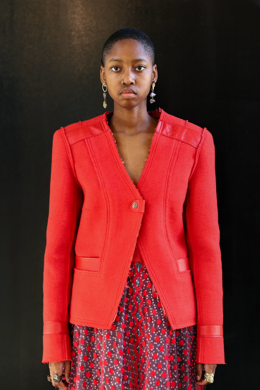 (he)ART V-Jacket in Felted Wool