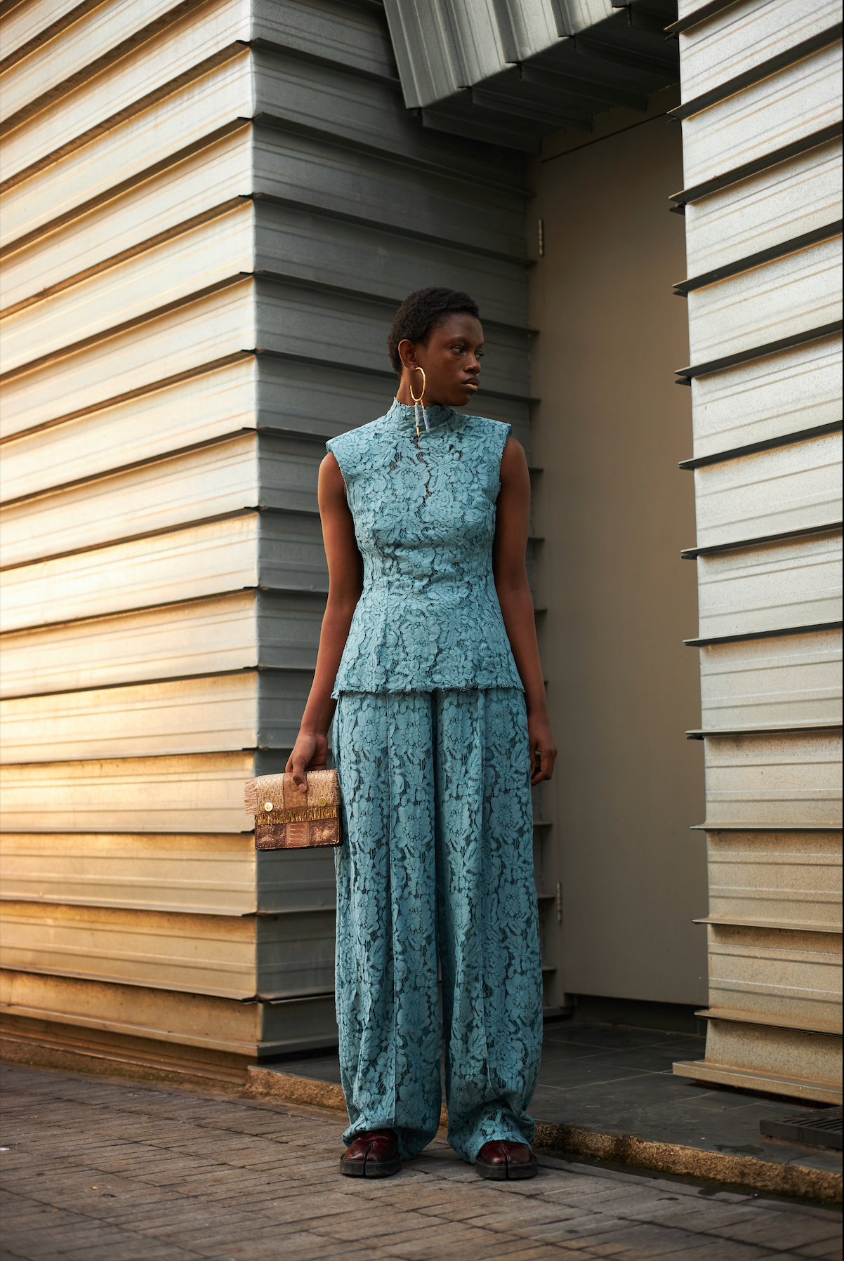 Roscoe Bloom Double Front Poloneck Top