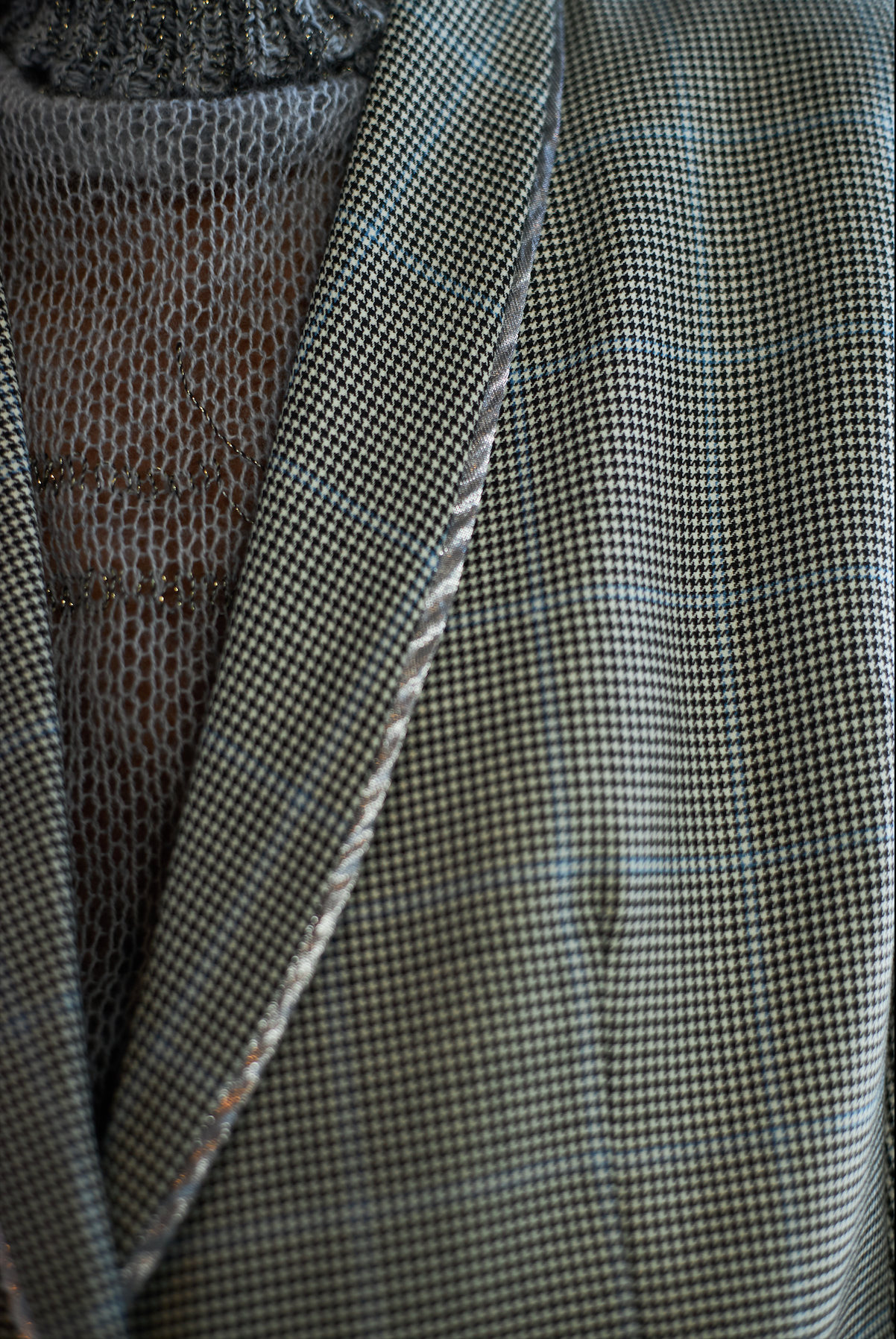 Hounds Tooth Popper Classic Jacket in Merino Wool