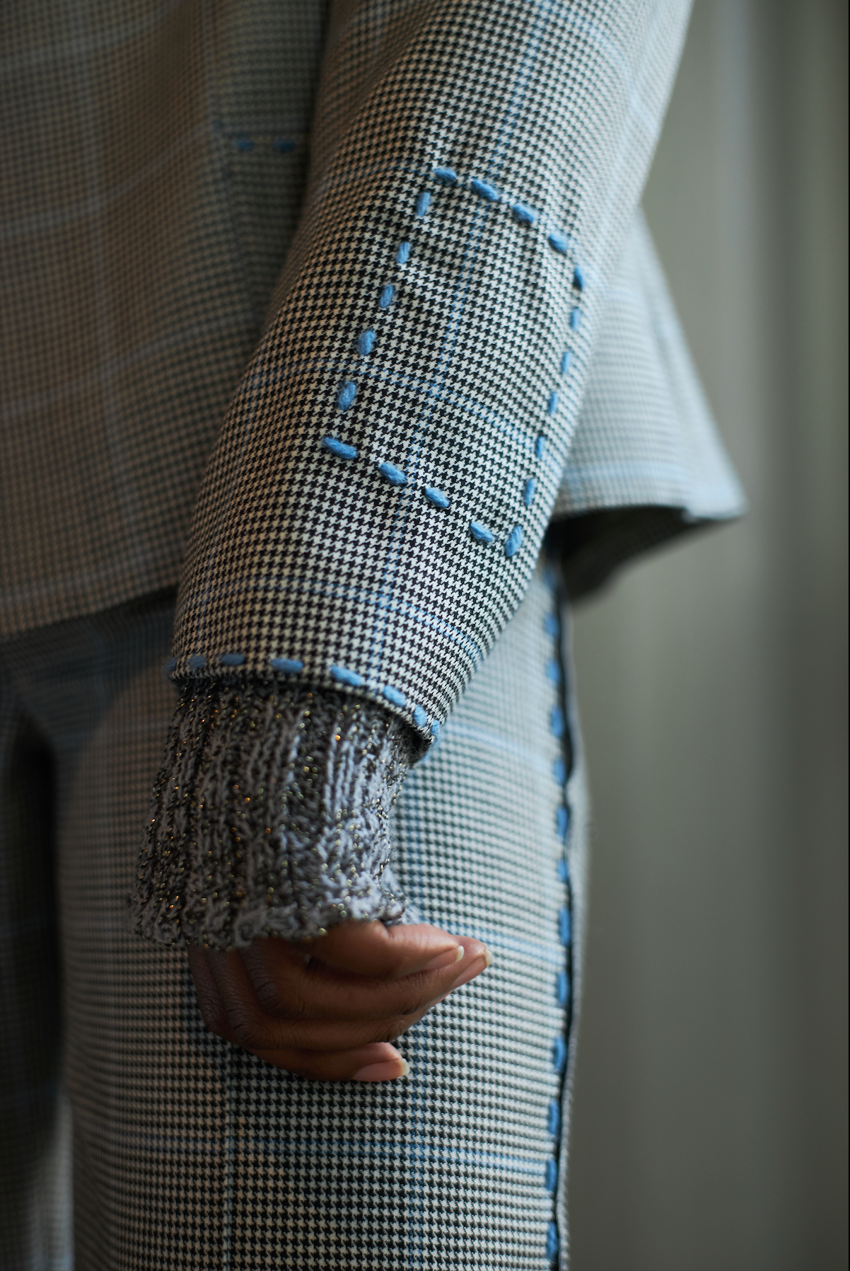 Hounds Tooth Popper Classic Jacket in Merino Wool