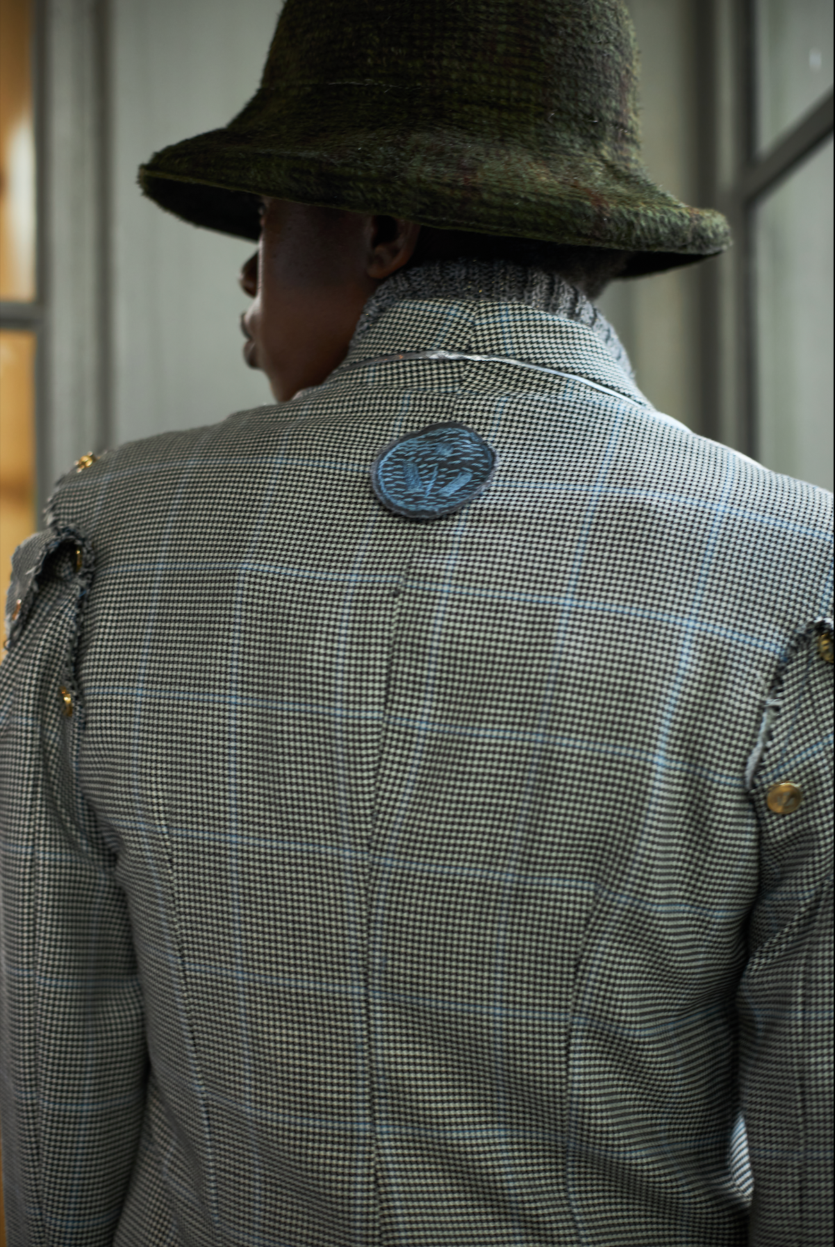 Hounds Tooth Popper Classic Jacket in Merino Wool