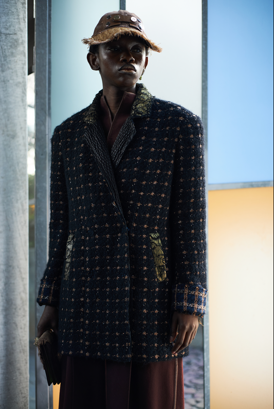 Neptune Double Breasted Jacket In Wool and Alpaca