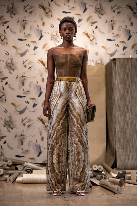 Elgin Cognac Straight Leg Pants