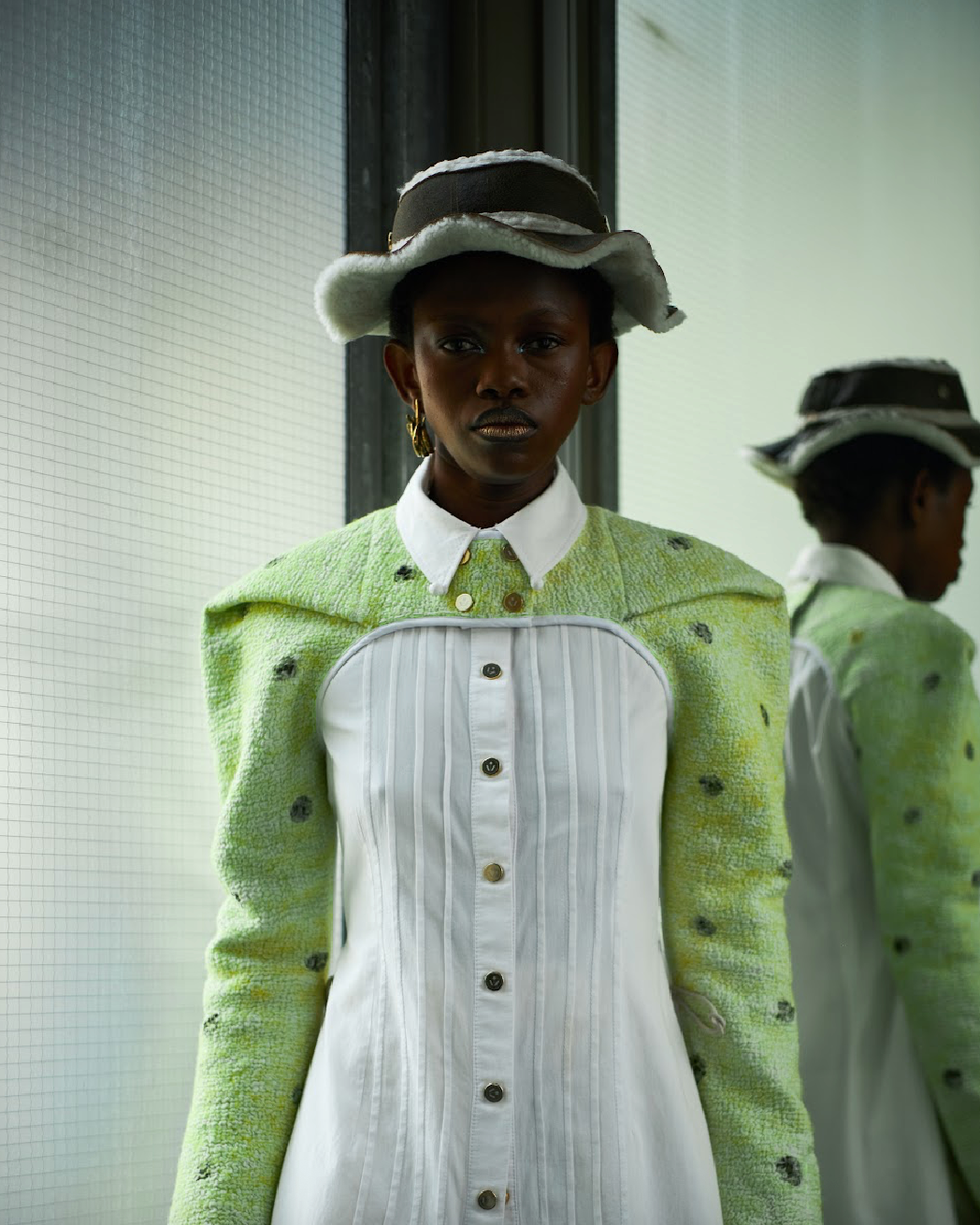 Little Karoo Cloud Bucket Hat in Shearling