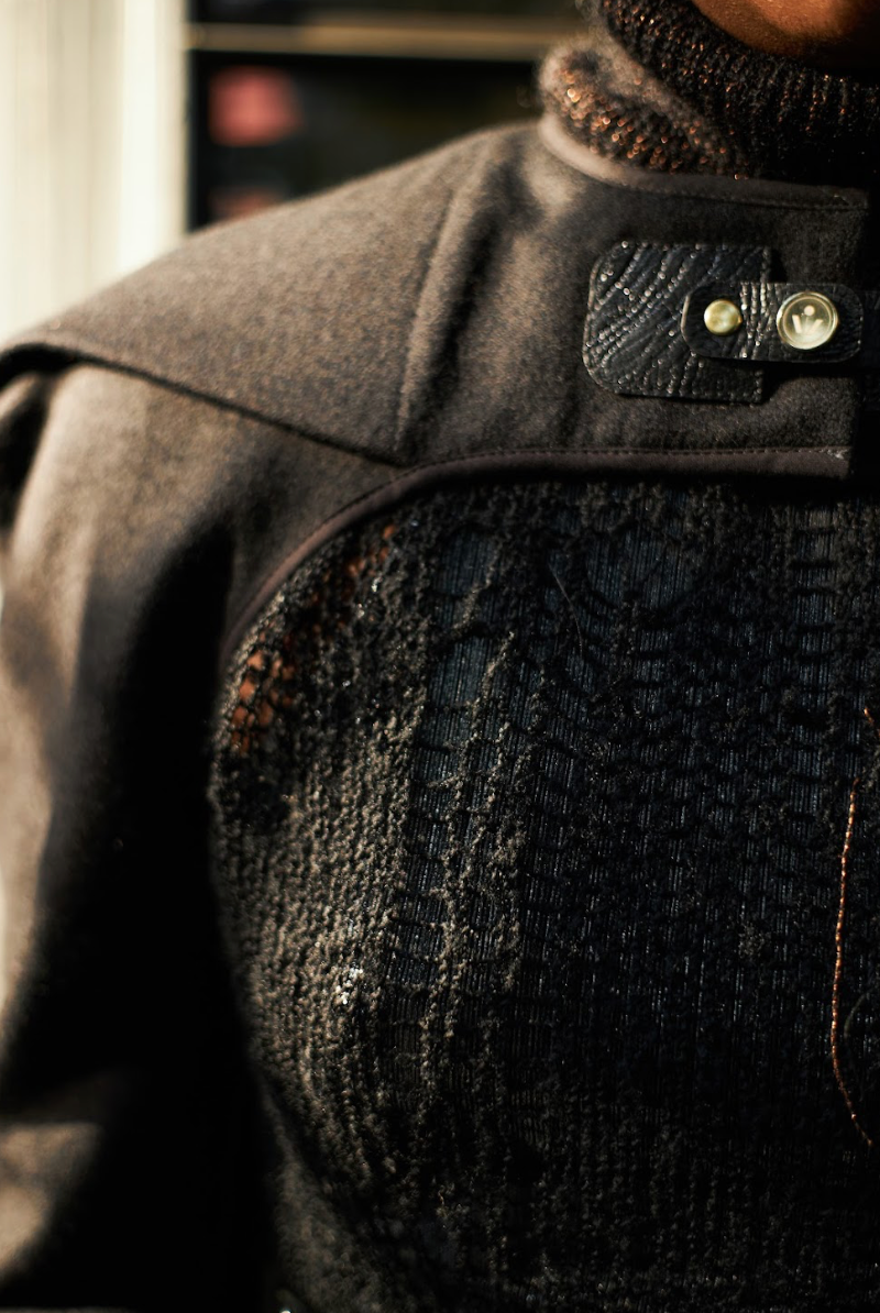 Raven Sleeves in Melton Wool