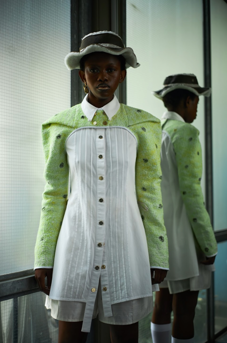 Arctic White Fitted Shirt Dress in Organic Cotton